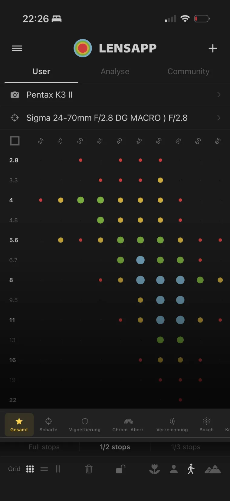 LensApp Nerd Mode im Phone-Rahmen